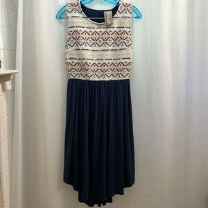 Anthropologie Dolan Left Coast Collection Blue Midi Dress size XS